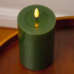 LED-Echtwachskerze mit Spiegeleffekt